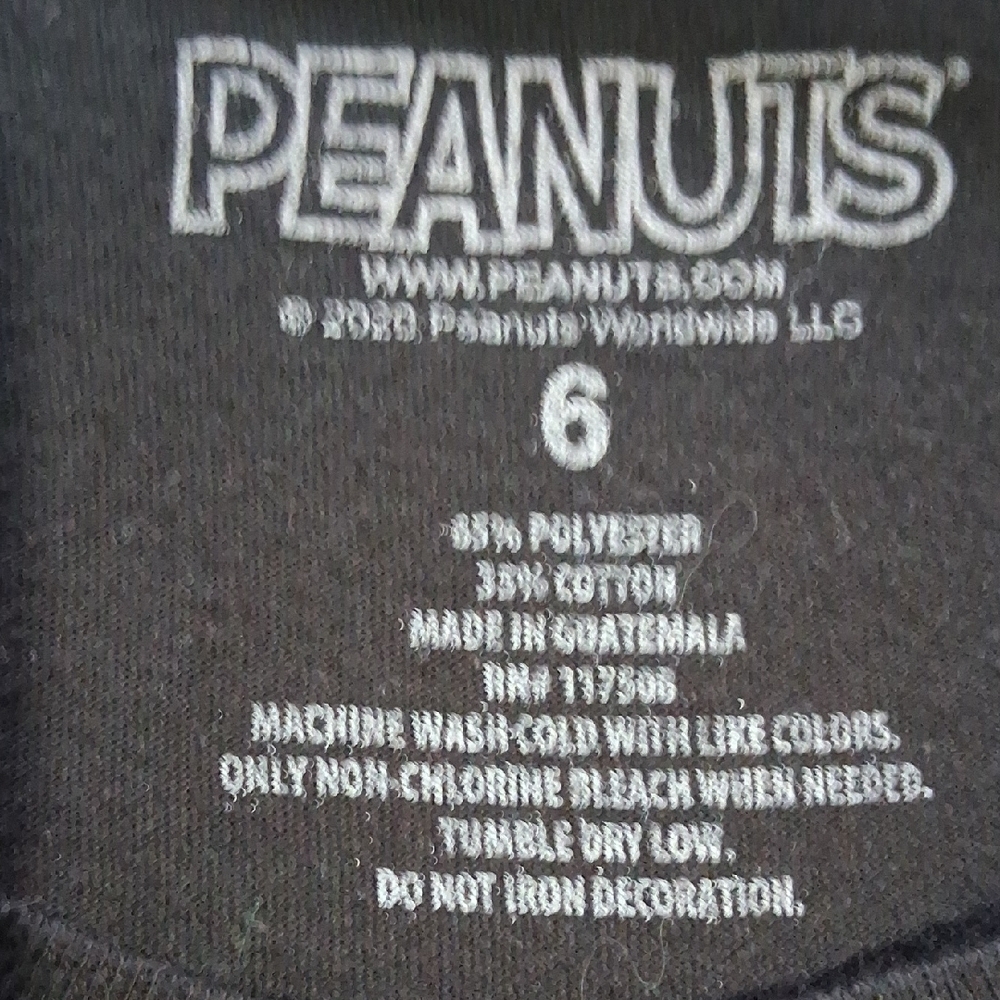 Peanuts Black Graphic Tee - Picture 2 of 3